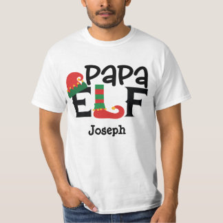 Elf Shoe Papa Elf Añadir nombre a camiseta persona