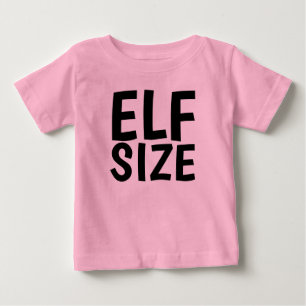 ELF SIZE Camisetas graciosas para bebés