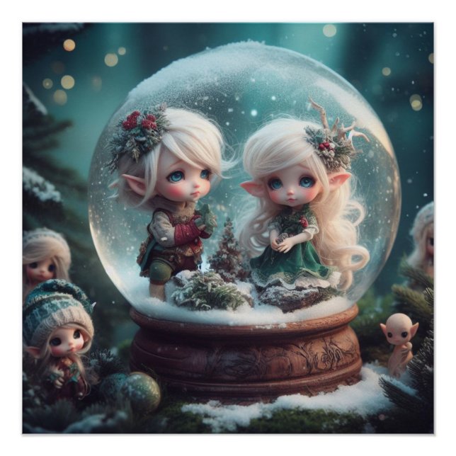 Elf Snowglobe Poster (Anverso)