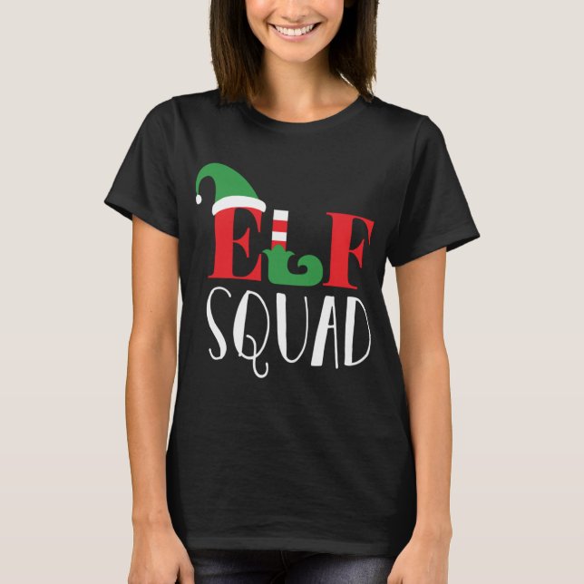 Elf Squad Funny Christmas Matching Top (Anverso)