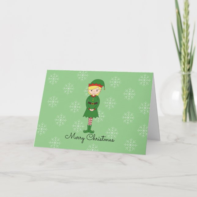 Elfo de ilusima Copos de Nieve Navidad Verde Claro (Anverso)