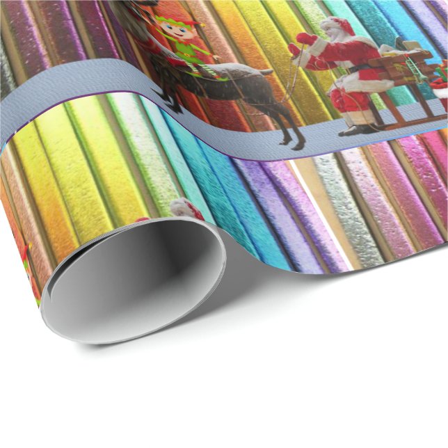 Elfo de Papel de Regalo de Navidad (Esquina del rollo)