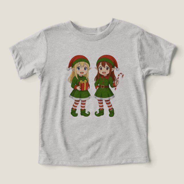 Elfos de Navidad de anime lindos (Diseño delantero )