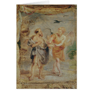 Elías que recibe el pan y el agua de un ángel