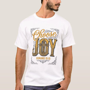 Elige Alegría Romans 15_13 Camiseta Fe Cristiana_1