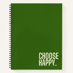 elige feliz. Cuaderno de espiral