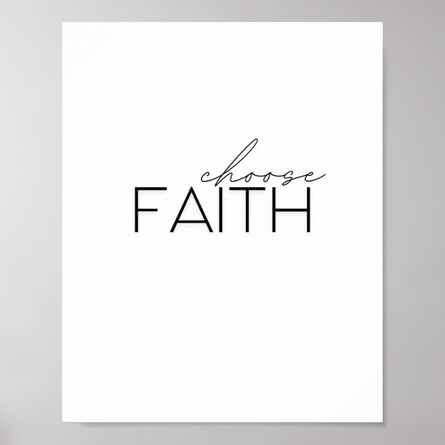 elige la fe. Poster e impresiones (Frente)