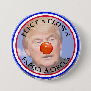Elija a un payaso, cuente con un botón del triunfo