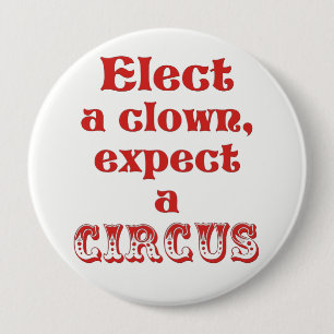 ¡Elija a un payaso, cuente con un circo! Botón