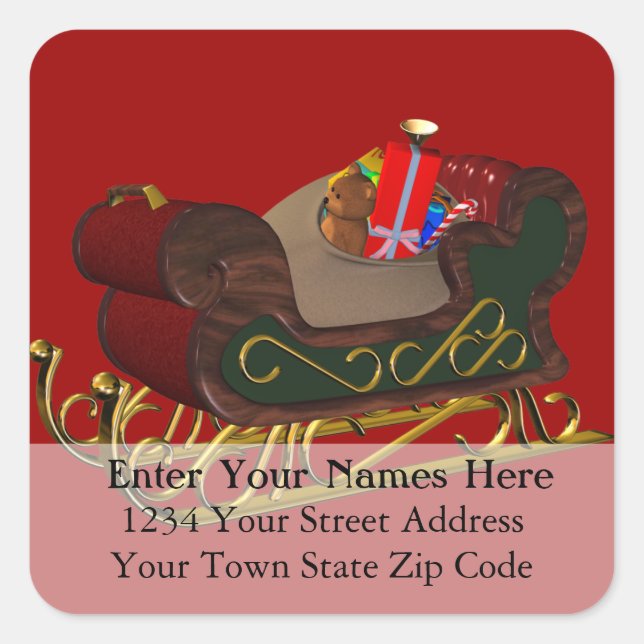 Elija la etiqueta de dirección de sus Navidades de (Anverso)