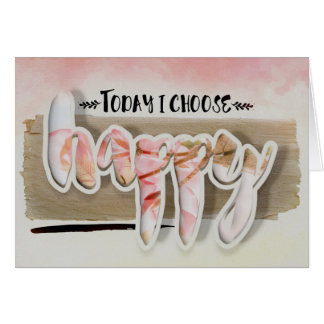 Elija la tarjeta en blanco de las flores felices