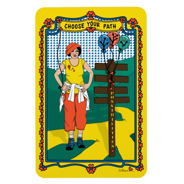 Elija su imán de refrigerador Path_B_4x6 (Vertical)