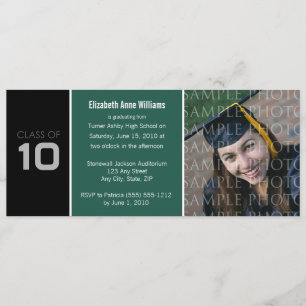 Elija su invitación para graduación delgada de COL