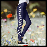 ELIJA SU Personalizado DE COLOR Yoga Leggings con<br><div class="desc">¡ELIJA SUS personalizados DE COLOR, SUS piernas de yoga! Borde a borde impreso, con su nombre en un guión grande en blanco en una pierna! La muestra es de color azul medianoche, pero puedes elegir fácilmente el color que quieras. También es fácil cambiar o eliminar el texto de ejemplo. Todos...</div>