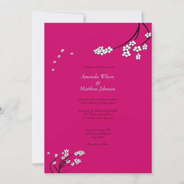 Elija sus propias invitaciones de matrimonio en co (Anverso)