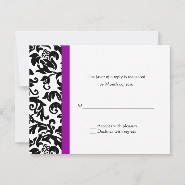 Elija sus propias tarjetas de respuesta de Boda de (Anverso)