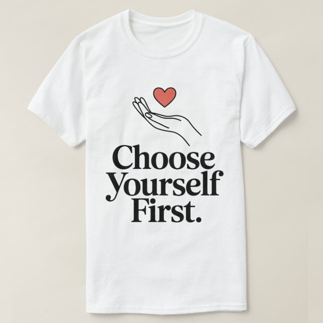 elija usted mismo camiseta de amor primero (Diseño del anverso)