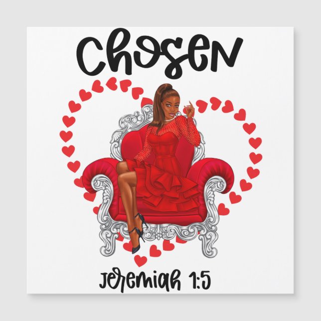 Elije Jeremiah 1:5 Día de San Valentín Dios (Anverso)