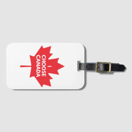 Elijo la etiqueta de equipaje de Canadá