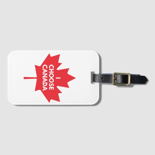 Elijo la etiqueta de equipaje de Canadá (Anverso horizontal)
