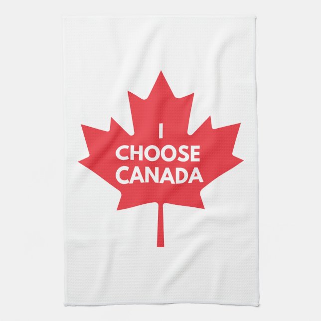 Elijo la toalla de té de cocina de Canadá (Vertical)