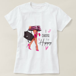 Elijo ser feliz (piel clara) camiseta femenina
