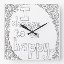Elijo ser reloj de pared feliz
