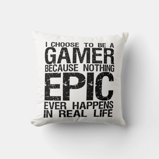 Elijo ser una almohada divertida para jugar Geek (Anverso)