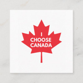 Elijo tarjeta de visita de Canadá
