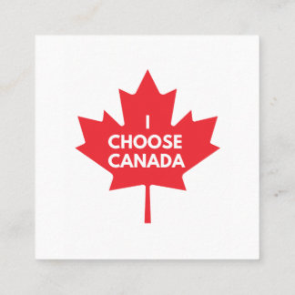 Elijo tarjeta de visita de Canadá
