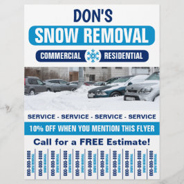 Eliminación de Nieve Con Volante De Tiras De Lágri