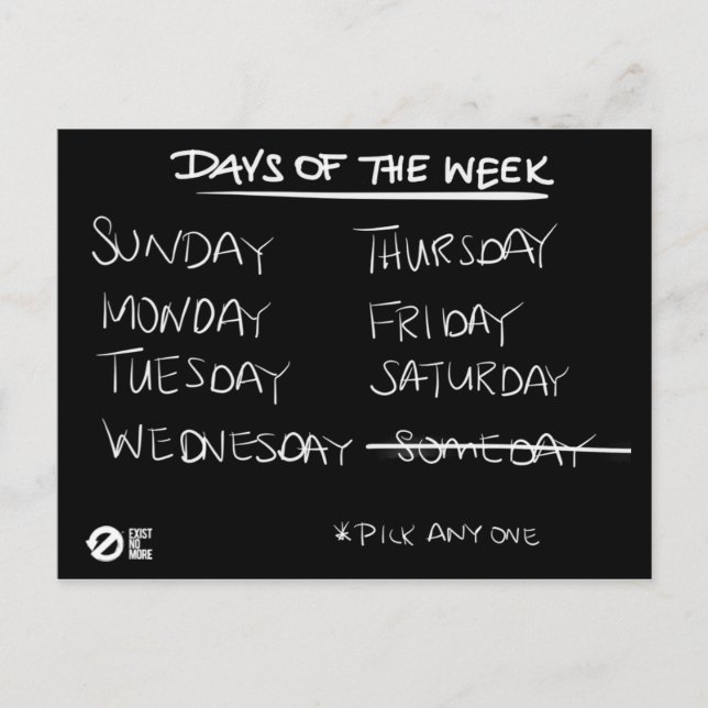 Eliminar la postal de algún día (Anverso)