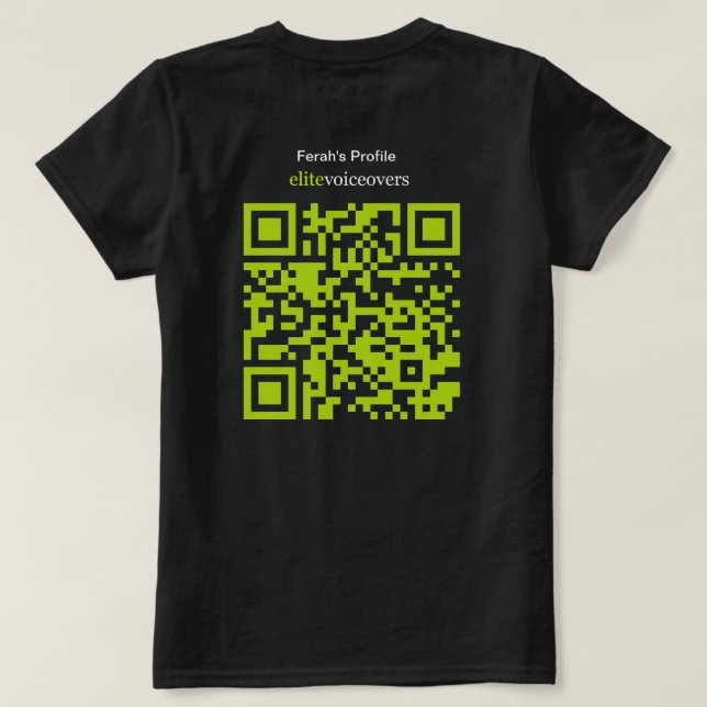EliteVoiceovers la camiseta negra de Ferah (Reverso del diseño)