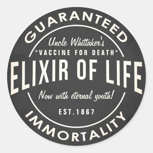 Elixir de pizarra retro de poción vital pegatina (Anverso)