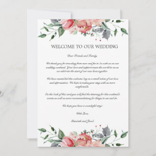 Elizabeth Boda Welcome Letter & Itinerary