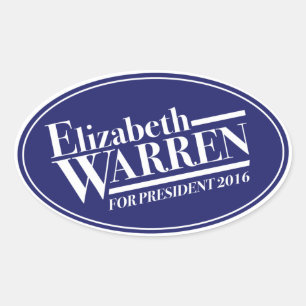 Elizabeth Warren para la pegatina oval presidente 