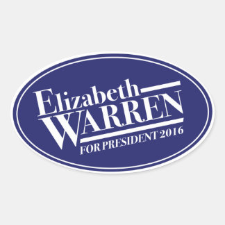 Elizabeth Warren para la pegatina oval presidente 