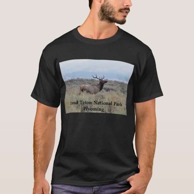 Elk en la camiseta del parque nacional de Grand Te (Anverso)