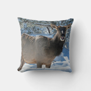 Elk en los Cojines decorativos de Nieve