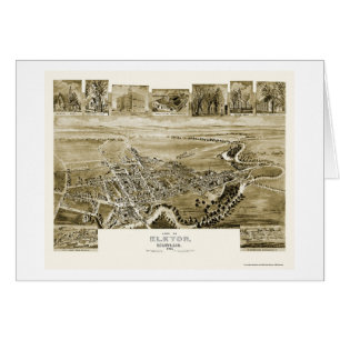 Elkton, mapa panorámico del MD - 1907