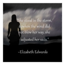 Ella Ajustó Sus Velas Poster Inspiradora