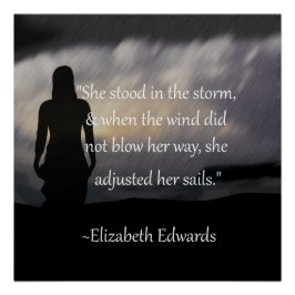 Ella Ajustó Sus Velas Poster Inspiradora