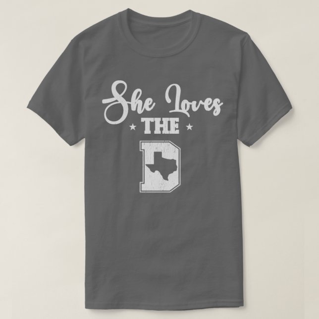 ELLA AMA A LOS CAMISETAS DE D DALLAS PARA LOS HOMB (Diseño del anverso)