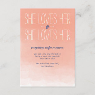 Ella ama su tarjeta lesbiana de la recepción