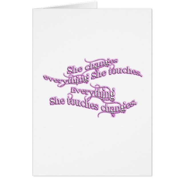 ella cambia todo que ella toca - resplandor (Frente)