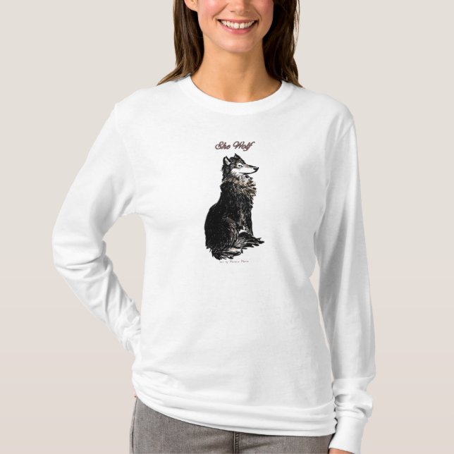 "Ella camiseta del lobo" (Anverso)