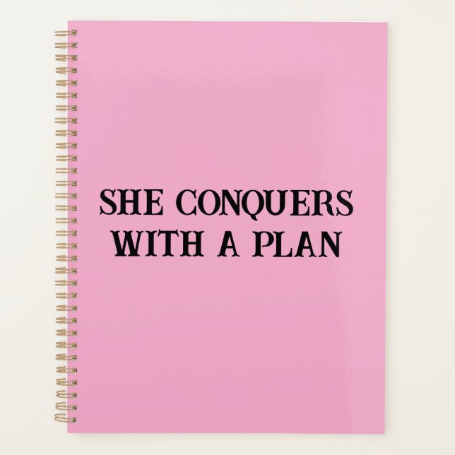 Ella conquista con un planificador motivacional de (Anverso)