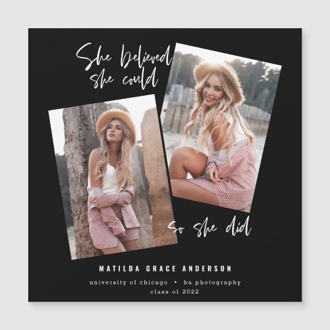 Ella creía que podía así que se graduó (Anverso)