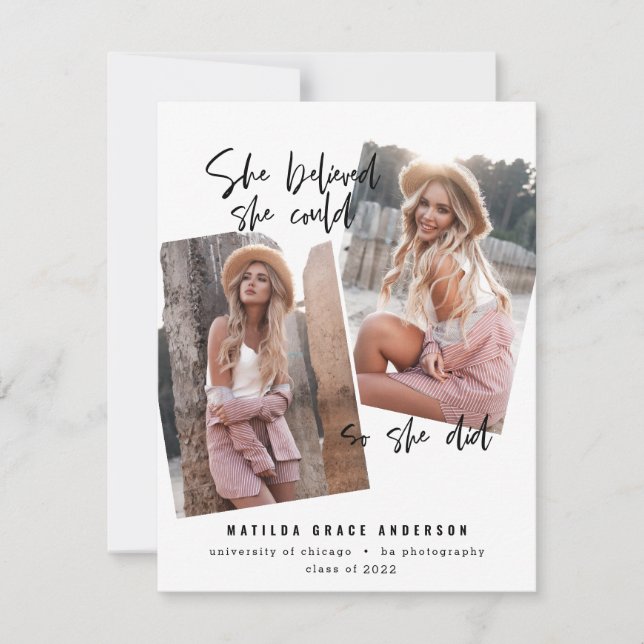 Ella creía que podía así que se graduó  (Anverso)