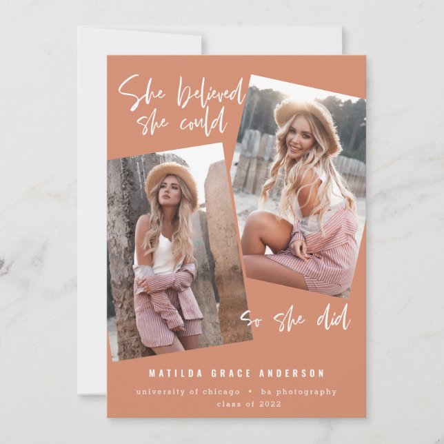 Ella creía que podía así que se graduó (Anverso)